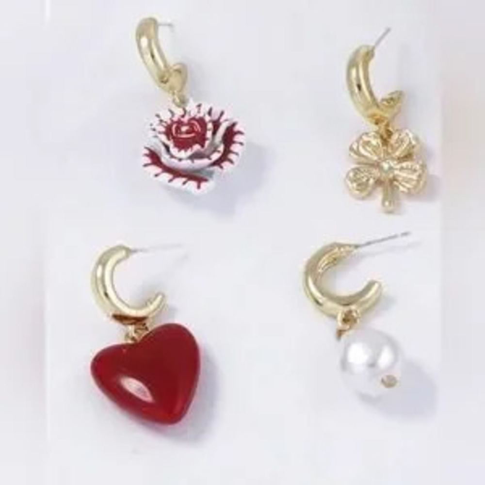 Flower hoop Earrings ?N1481